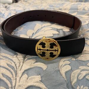Tory Burch Black and Gold Belt
